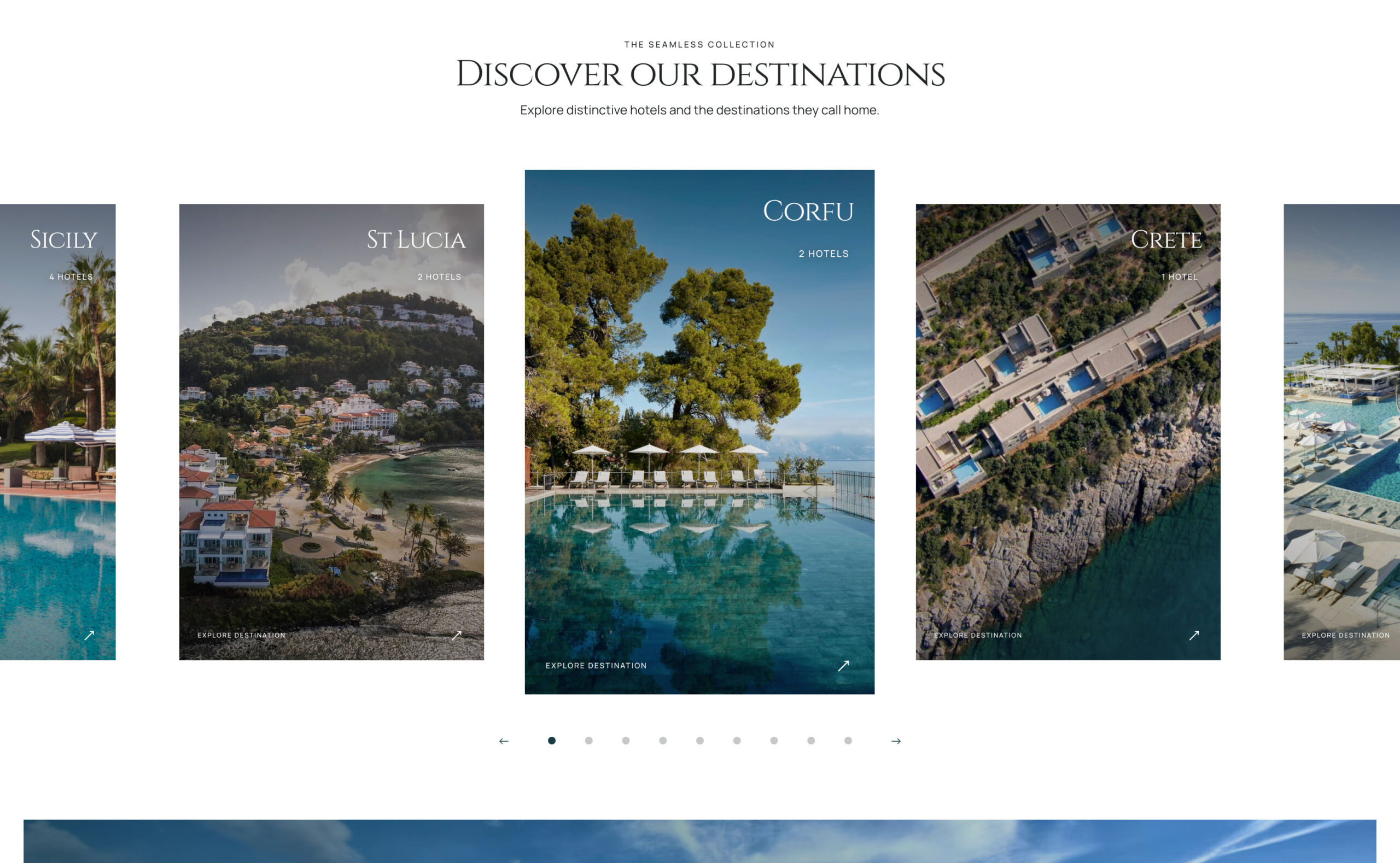 Discover destinations / A visual route into the collection.