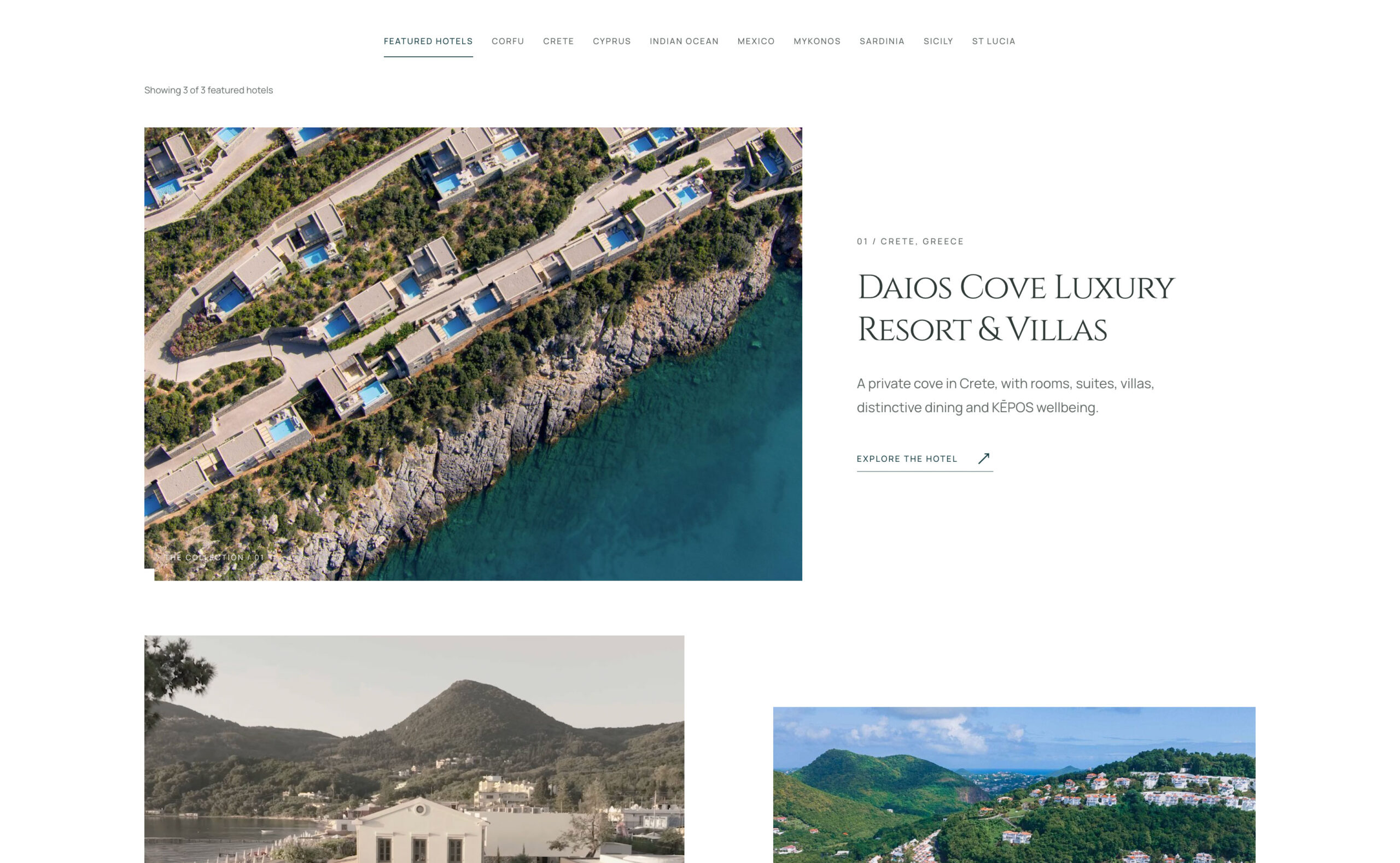 Explore the collection / A clear framework for hotel discovery.