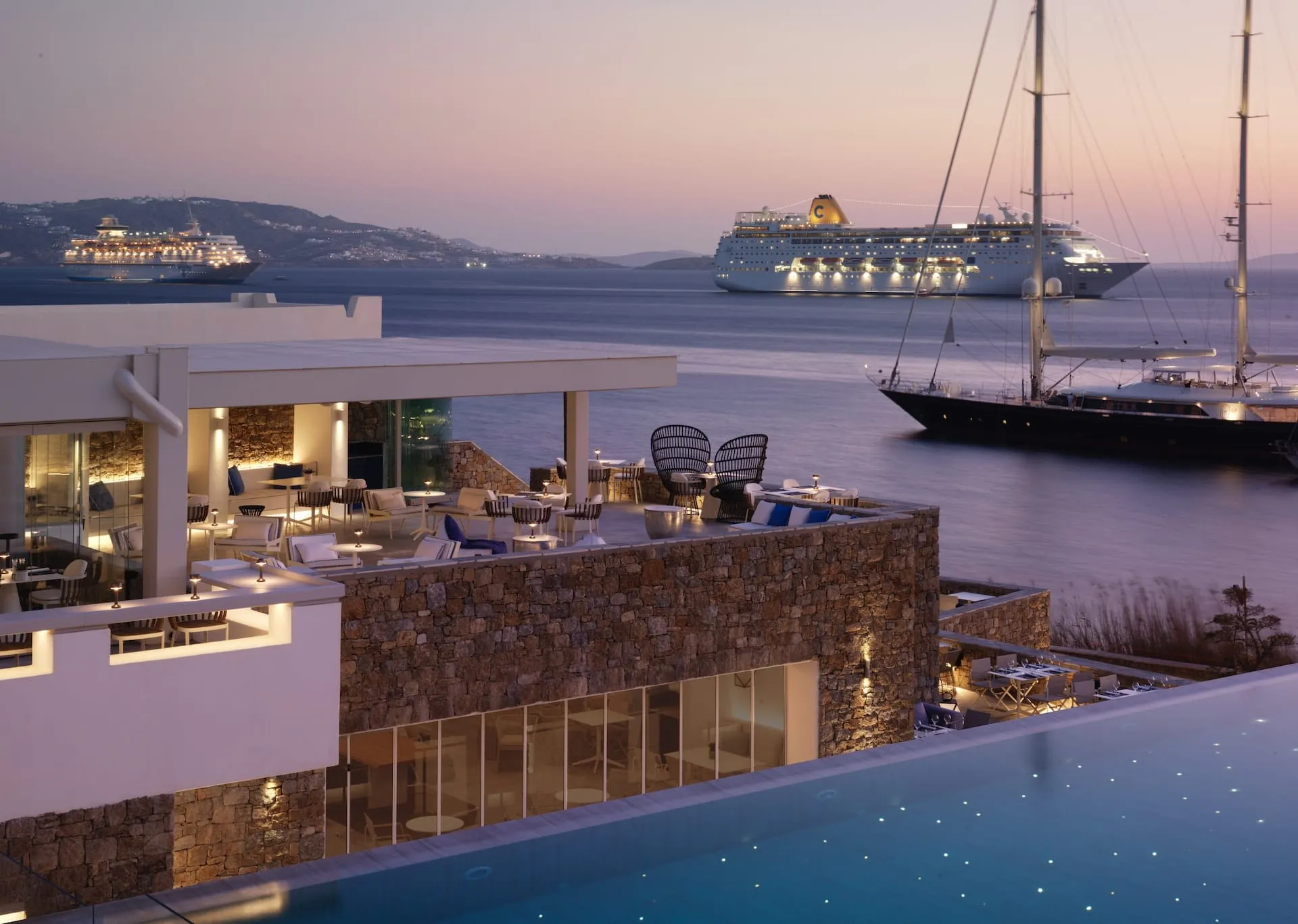 Mykonos at dusk