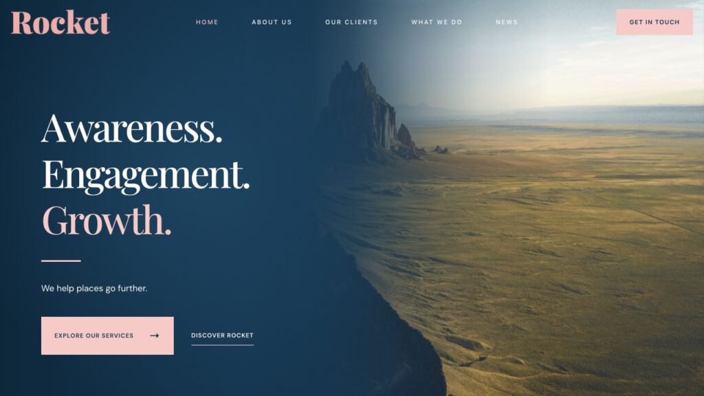 Rocket London homepage